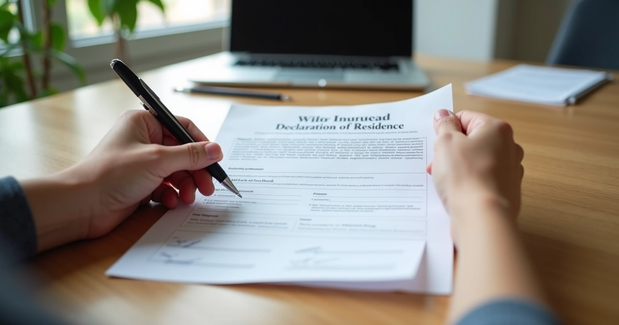 declaração de residência para inquilino